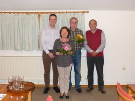 V. l. Tobias Slenczek, Silveli Müller, Walter Kreft und Dieter Rauschenbach